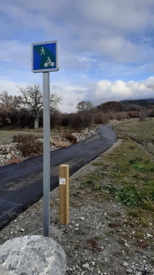 Photo d'une boucle de comptage vélo