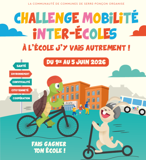Affiche Challenge mobilité inter-écoles 2026