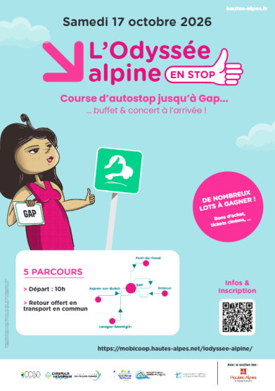 Affiche Odyssée alpine en stop