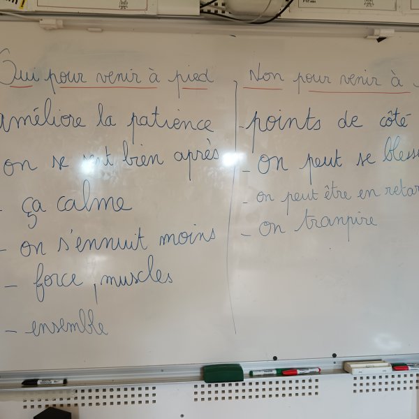 Bienfaits de la marche école Baratier
